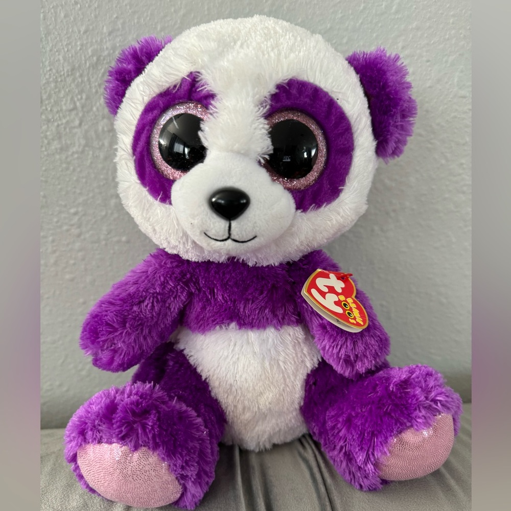 Ty Beanie Boos 6" BOOM BOOM the Panda Stuffed Animal Plush MWMT's w/ Heart Tags
